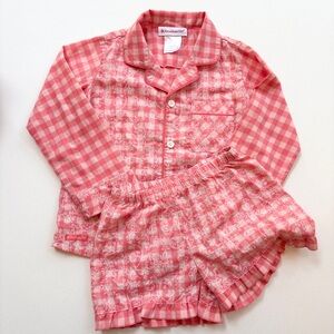 American Girl Pink Gingham Pajama Set
